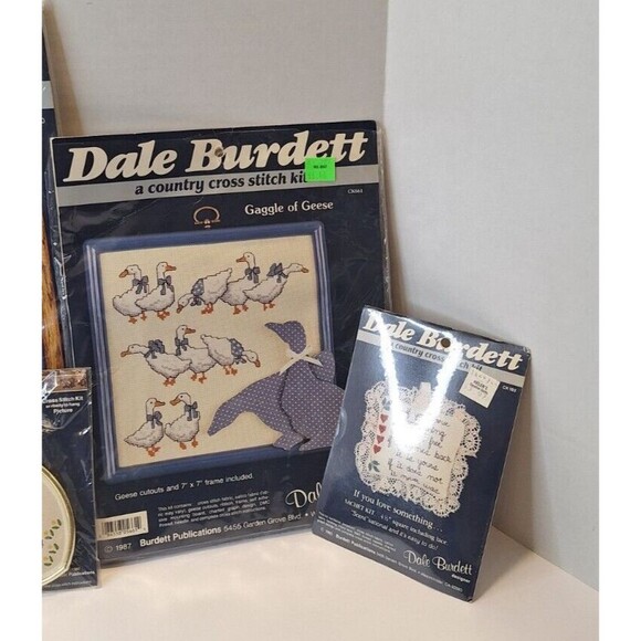 Lot of 5 DALE BURDETT Cross Stitch Vintage Frame Sealed Variety 1980's Original - Picture 4 of 9